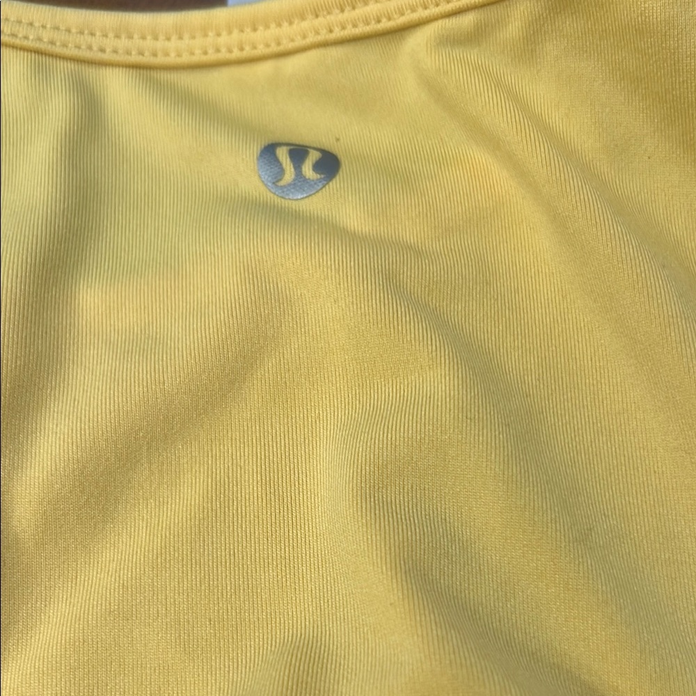 Lululemon Athletica Yellow Fitted Cut Out Tank Top - Picture 7 of 8